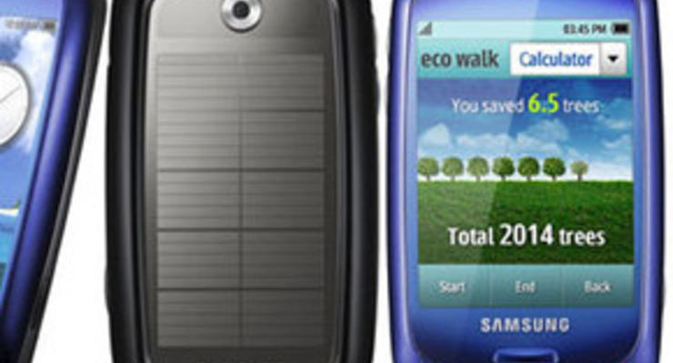 Samsung презентовала мобильный телефон на солнечной батарее