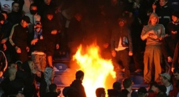 Во время матча Металлист - Днепр на стадионе произошел пожар