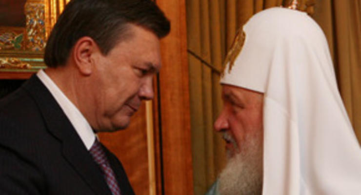 Патриарх Кирилл благодарен Януковичу за пожертвования
