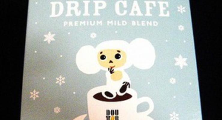 Японская сеть кофеен использовала в рекламе белого Чебурашку