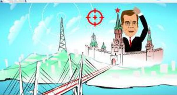 В онлайн-рекламе провайдера из Владивостока можно выстрелить в Медведева
