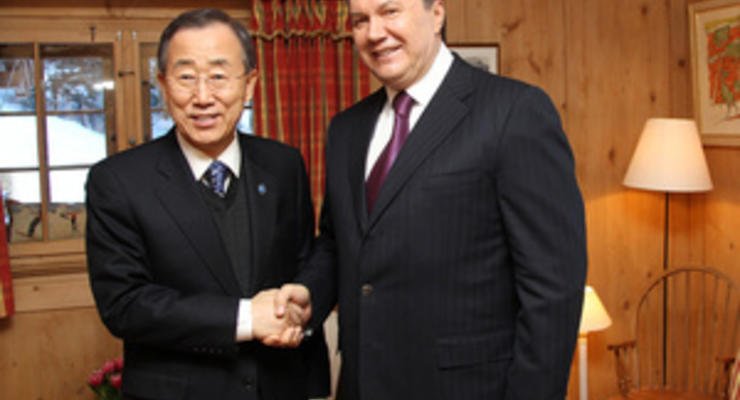 Янукович обсудил с генсеком ООН вопросы ядерной и продовольственной безопасности