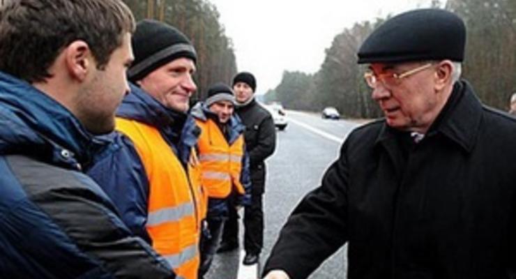 Азаров открыл новую дорогу Киев - Ирпень