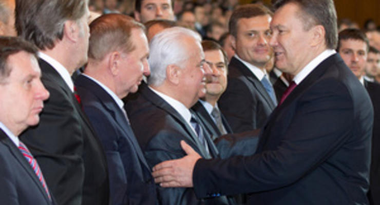 Все президенты Украины посетили праздничный концерт по случаю Дня Соборности