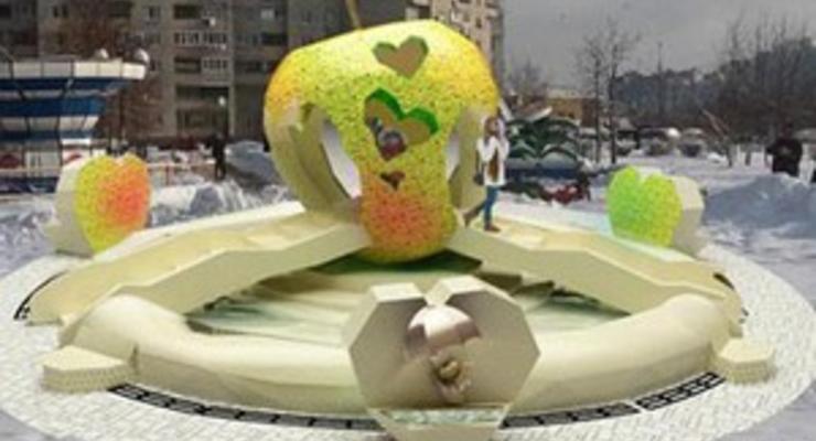 В Киеве на Позняках появится фонтан в форме яблока