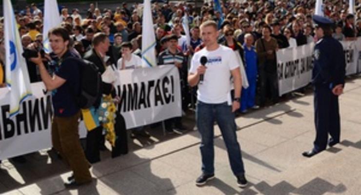 Спортсмены пикетировали Киевсовет, требуя финансовых льгот