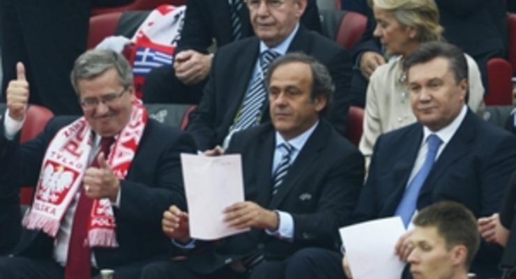 Янукович и Коморовский вместе посмотрят финальный матч Евро-2012