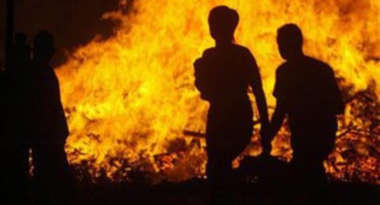 В Луганской области пожар едва не уничтожил село