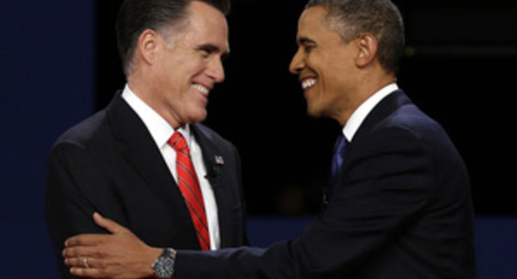 Обама и Ромни идут бок о бок