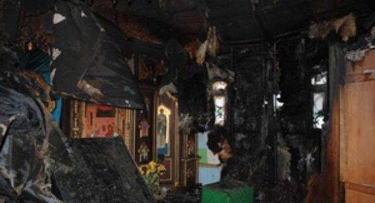 В центре Киева горела церковь