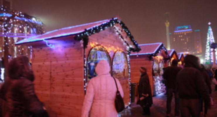 В Киеве горела Рождественская  ярмарка