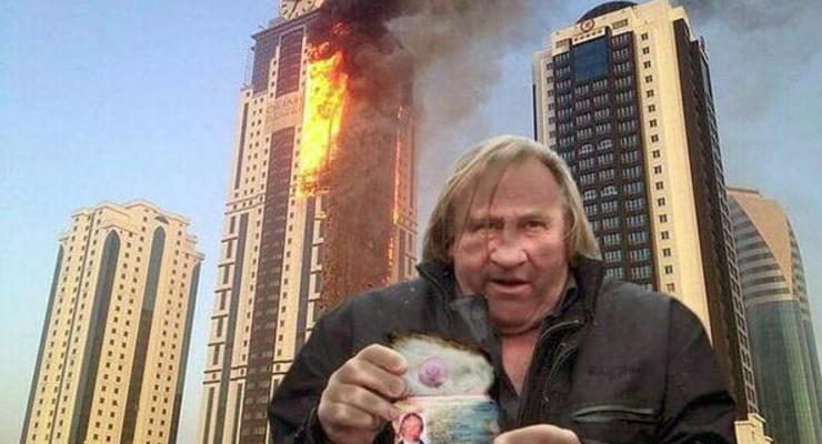 Пожар в Грозном-сити: лучшие демотиваторы