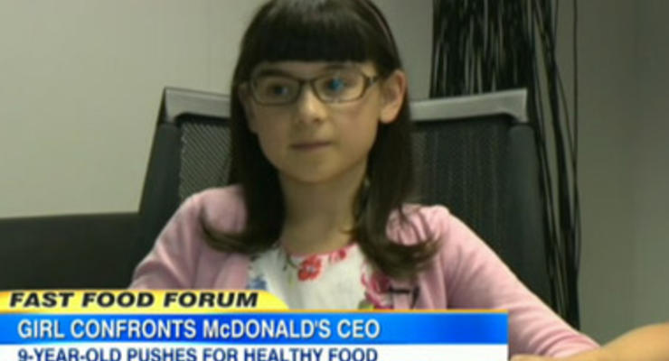 Девятилетняя девочка отчитала президента Макдональдса