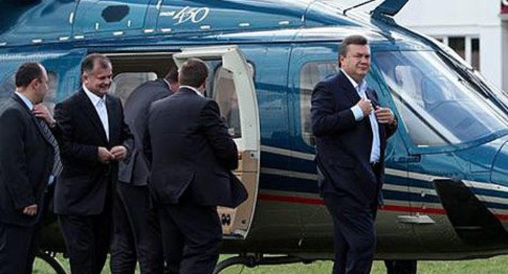 Во сколько стране обходится вертолет и самолет Януковича?