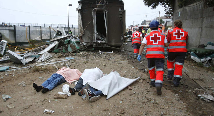 Железнодорожная катастрофа в Испании: момент крушения сняли на камеру (ФОТО, ВИДЕО)