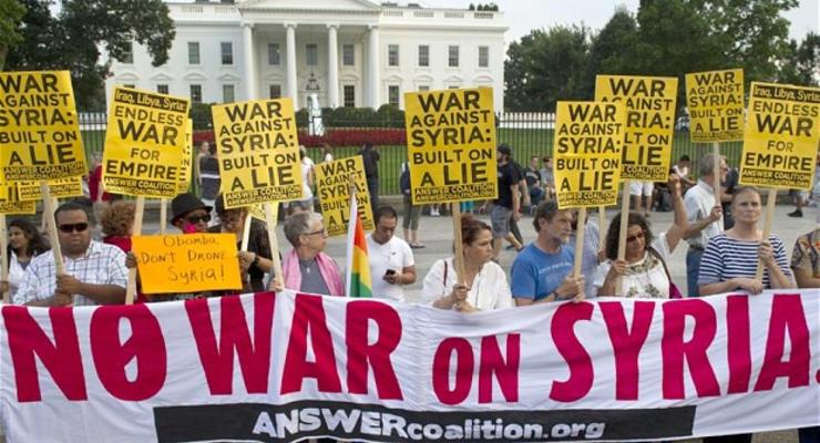 В США начались демонстрации против военного вторжения в Сирию