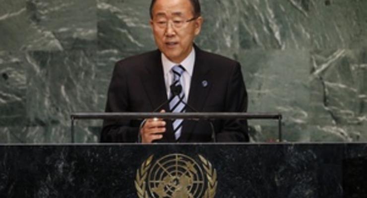 Генсек ООН потребовал прекратить поставки оружия в Сирию