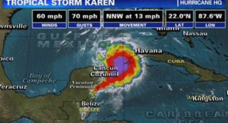К побережью США движется мощный тропический шторм Карен