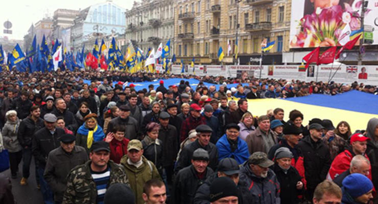 На Европейской площади в Киеве начался митинг сторонников евроинтеграции