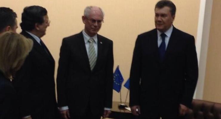 Лидеры ЕС отказались от комментариев после встречи с Януковичем