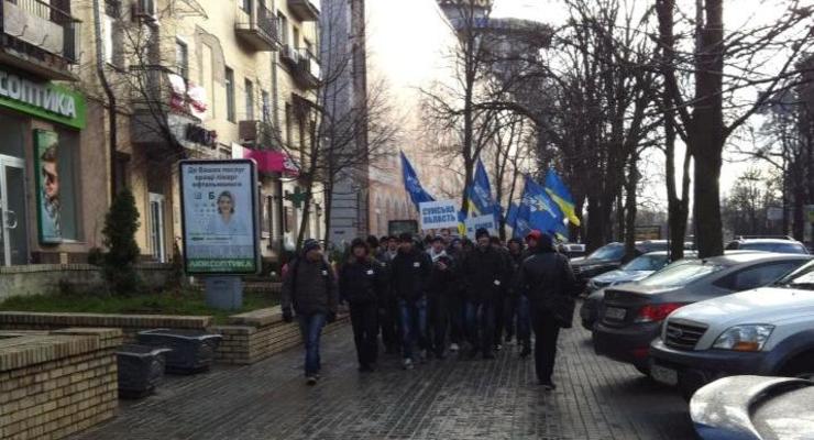 В Киеве начался митинг сторонников ПР из Донбасса