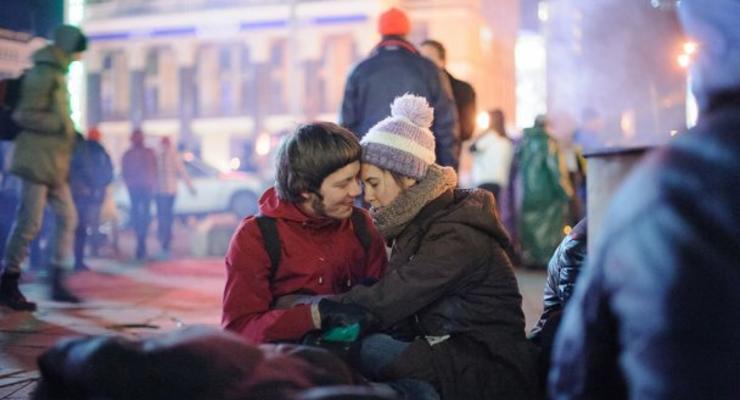 Последние минуты перед разгоном Майдана (ФОТО)