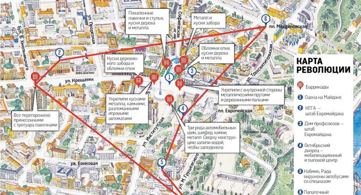 Карта баррикад Киева: какие улицы перекрыты (КАРТА)