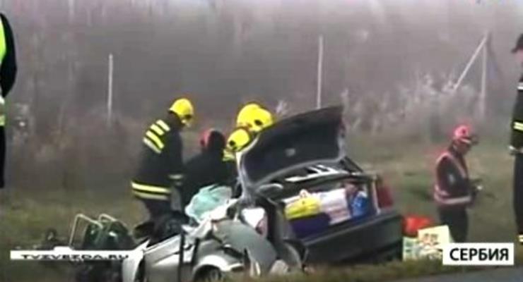 В Сербии из-за тумана столкнулись сразу 38 автомобилей