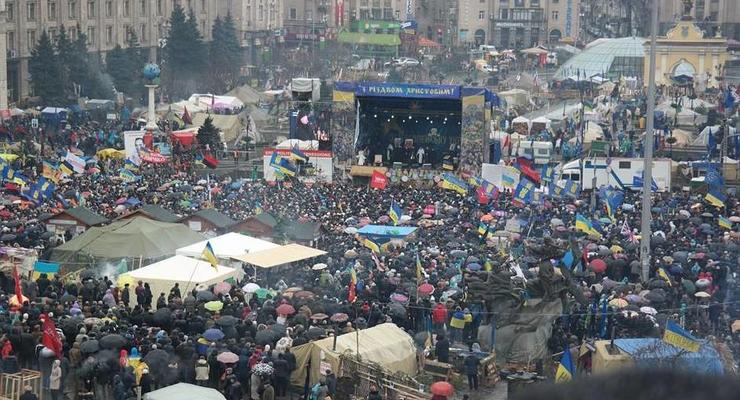 Майдан ожил после праздников: как проходило седьмое народное вече (ФОТО)