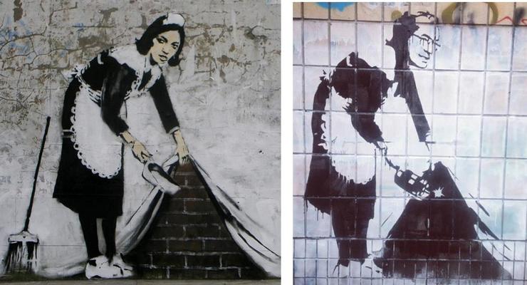 В стиле Бэнкси. Киевский граффитчик изобразил "Азарова с бомбой в руках"