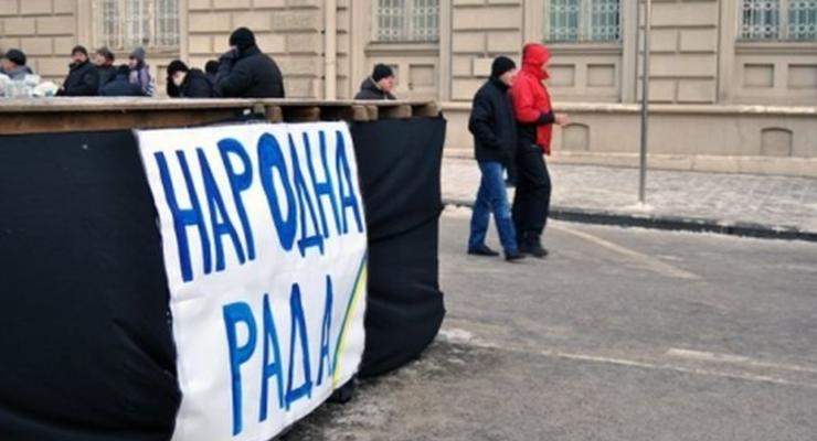 Депутаты Львовского облсовета признали Народную Раду и создали свой исполком