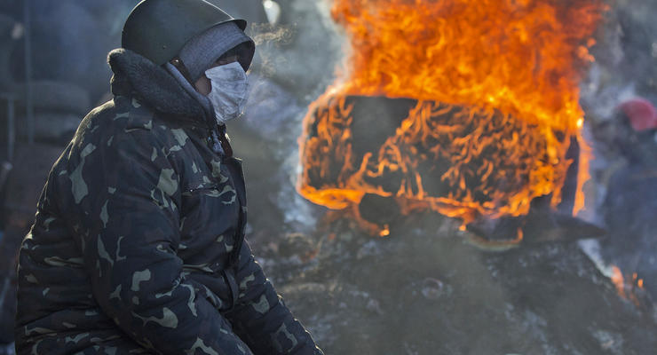 День в фото: Замерзший Майдан и футболки с Беркутом