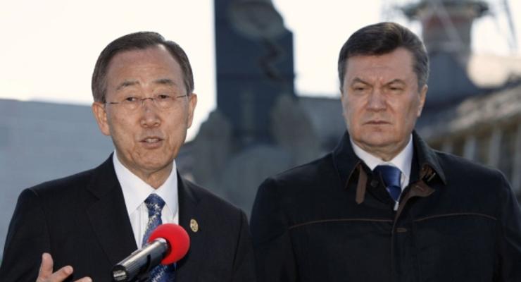 Генсек ООН высоко оценил усилия Януковича по преодолению политического кризиса - МИД Украины