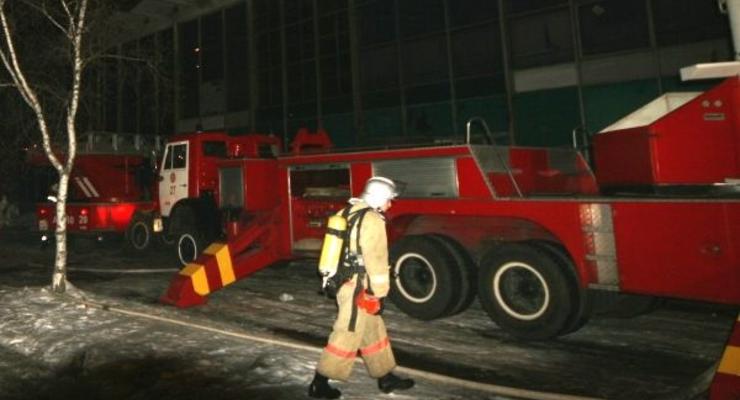 В Киеве горело здание ипподрома