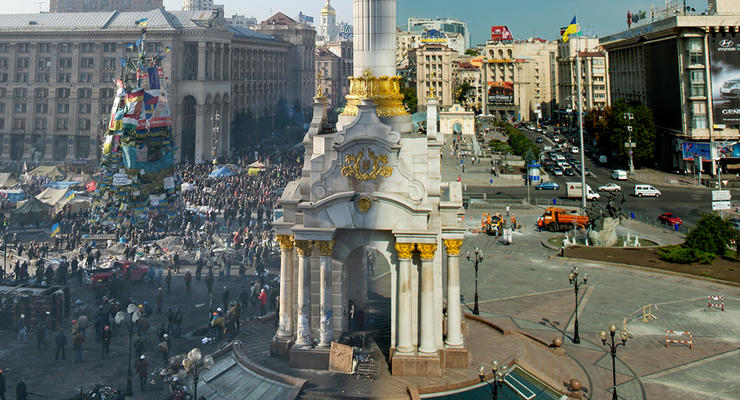 Центр Киева до и после столкновений: ФОТОсравнение