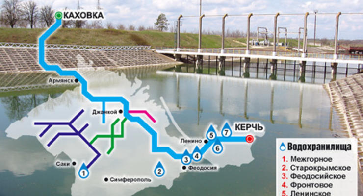 Госводагентство: До 85% пресной воды Крым получает из Днепра