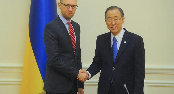 Яценюк - генсеку ООН: Украина ождидает международного ответа на российскую агрессию