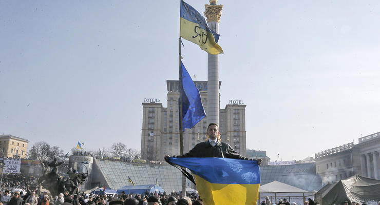 На Трухановом острове в Киеве открыли лагерь для активистов Майдана