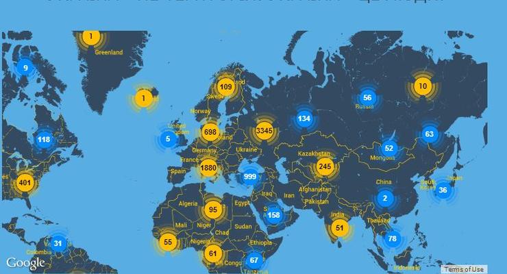 В Сети создан ресурс по поиску и объединению украинцев во всем мире