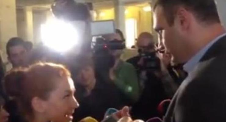 Оробец публично поругалась с Кличко (видео)