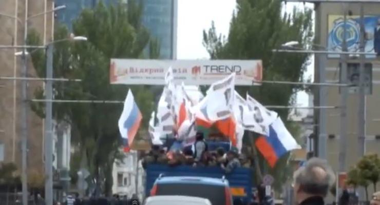 В сети появилось видео батальона "Восток" под флагами Беларуси в Донецке