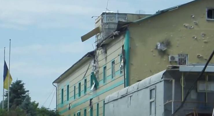 Появилось видео Луганской погранзаставы после боя