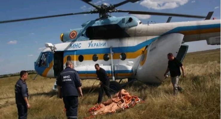 В Харьковской области упал вертолет, используемый для нужд АТО