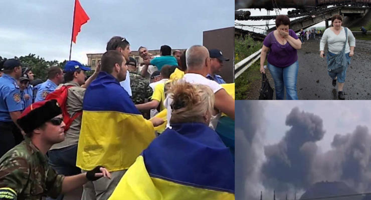 Стычка в Харькове и взрывы на Востоке. Главные видео недели