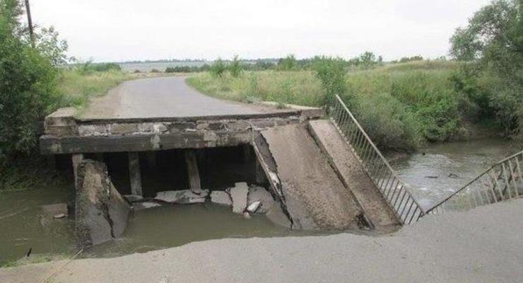 На Донбассе взорвали мост через реку Лугань