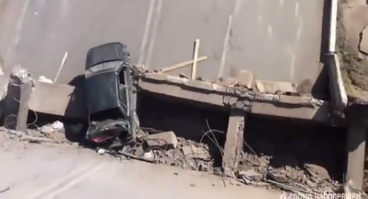 В Горловке гремят взрывы, террористы подорвали очередной мост (видео)