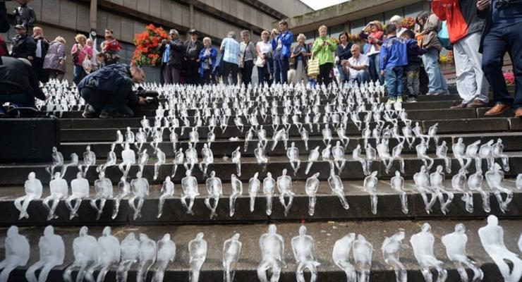 5 тысяч ледяных скульптур растаяли в память о жертвах Первой мировой (фото, видео)