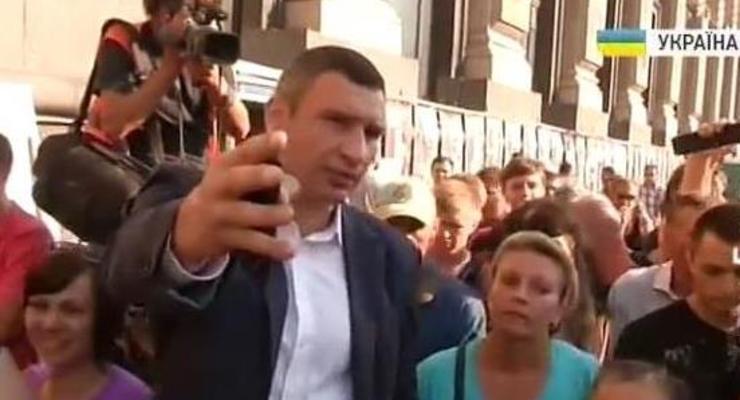 Кличко пообщался с активистами на Майдане