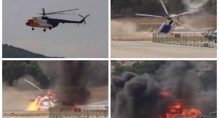 На авиашоу в России на глазах у зрителей разбился вертолет (видео)