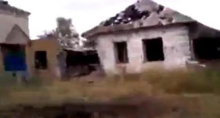 Появилось видео разрушений в Иловайске после недавних боев